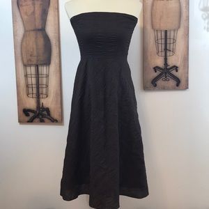 J Crew Textured Brown Strapless Dress Size 4